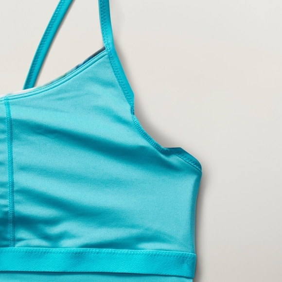 Kids Swim Floral Blue Swimsuit - Picture 3 of 9